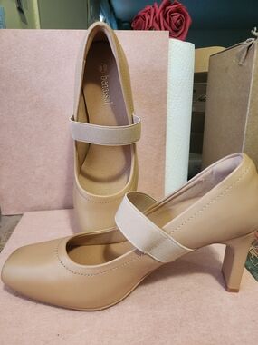 Nude Mary Jane High Heel Pumps